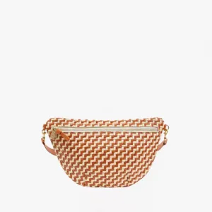Grande Fanny Pack (Woven Zig Zag Natural   Cream)