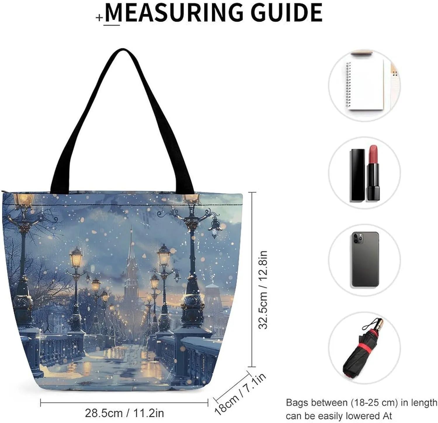 Grocery Bag Reusable Tote Bag Foldable White Cat Painting Shopping Bag Handbag Washable Shoulder Bag for Travel