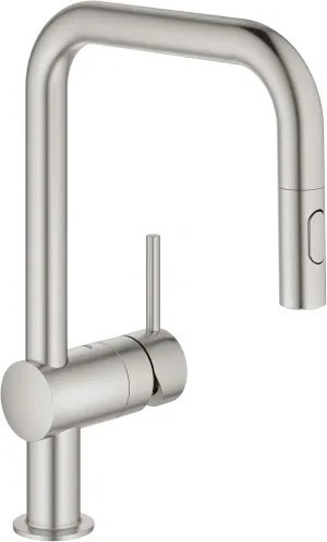GROHE 32319DC3 Minta Pull-Down U Kitchen Faucet Supersteel (Stainless Steel)