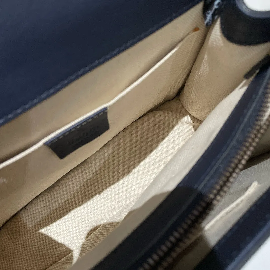 Gucci Bamboo Handle Dionysus Bag in Blue, Green, and Red Leather - Top Handle Style