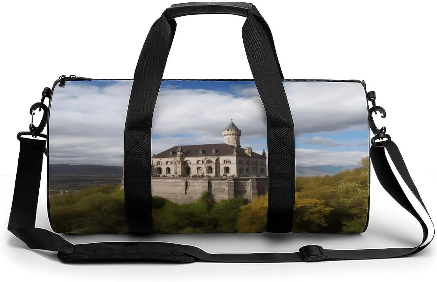 Gym Bag, Historical Monuments Printed Gym Bag,cylinder Gym Bag,sports Luggage Bag,weekend Luggage Bag