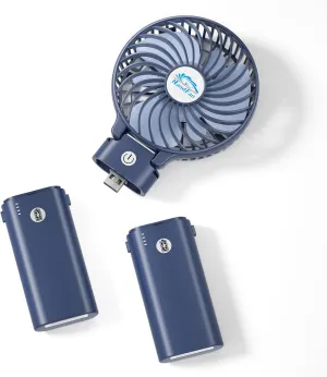 HandFan 10400mAh Portable Handheld Fan, Rechargeable Personal Hand Fan, Foldable Electric Mini Fans, Battery Operated Cooling Fans for Travel, Beach, Outdoors, Indoors(Royal Blue)