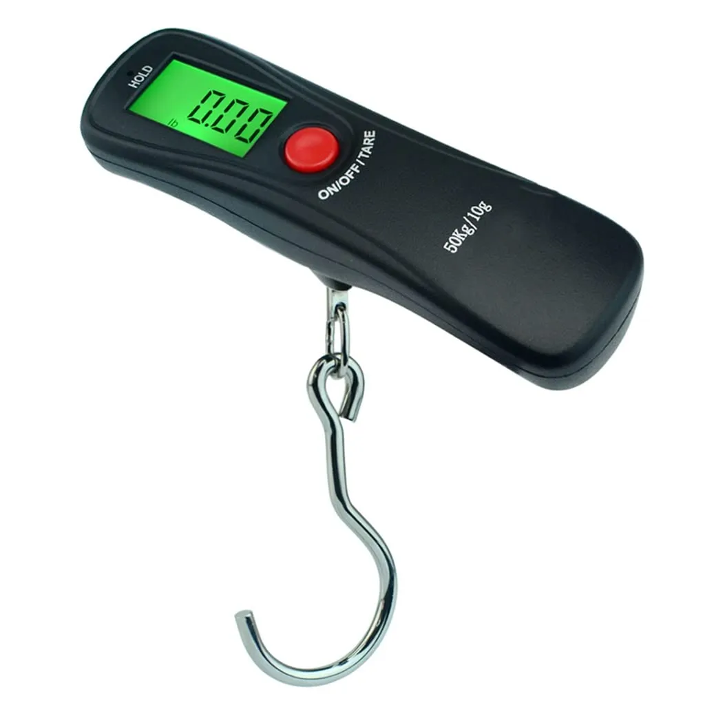 Handled Digital Luggage Scale 110lb/ 50kg Mini Pocket Scale for Travel Fishing Weigh Suitcase Bag Baggage Scale
