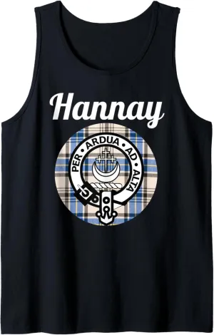 Hannay Clan Scottish Name Coat Of Arms Tartan Tank Top