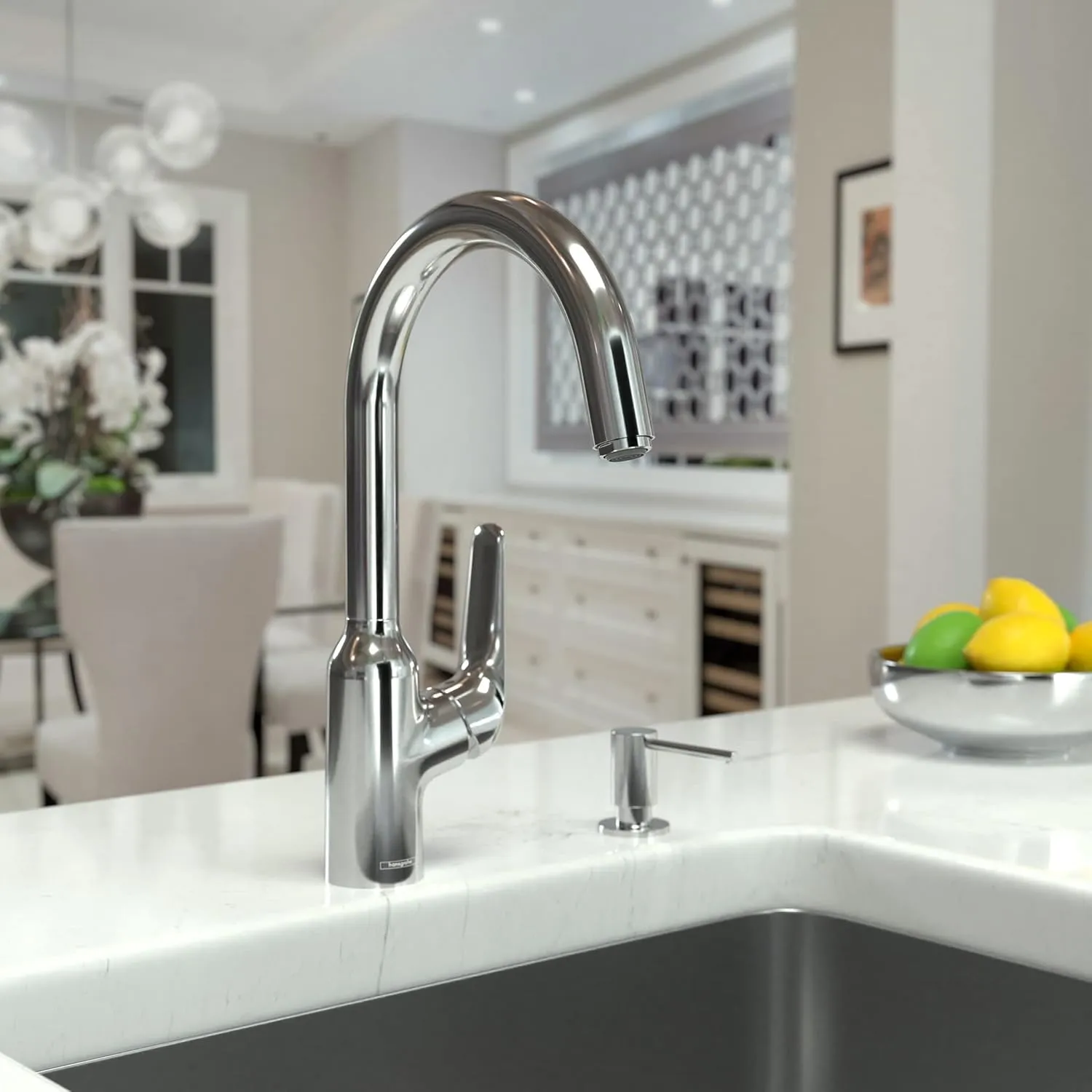 hansgrohe Focus N 14-inch Tall 1-Handle Bar Faucet in Chrome, 71802001