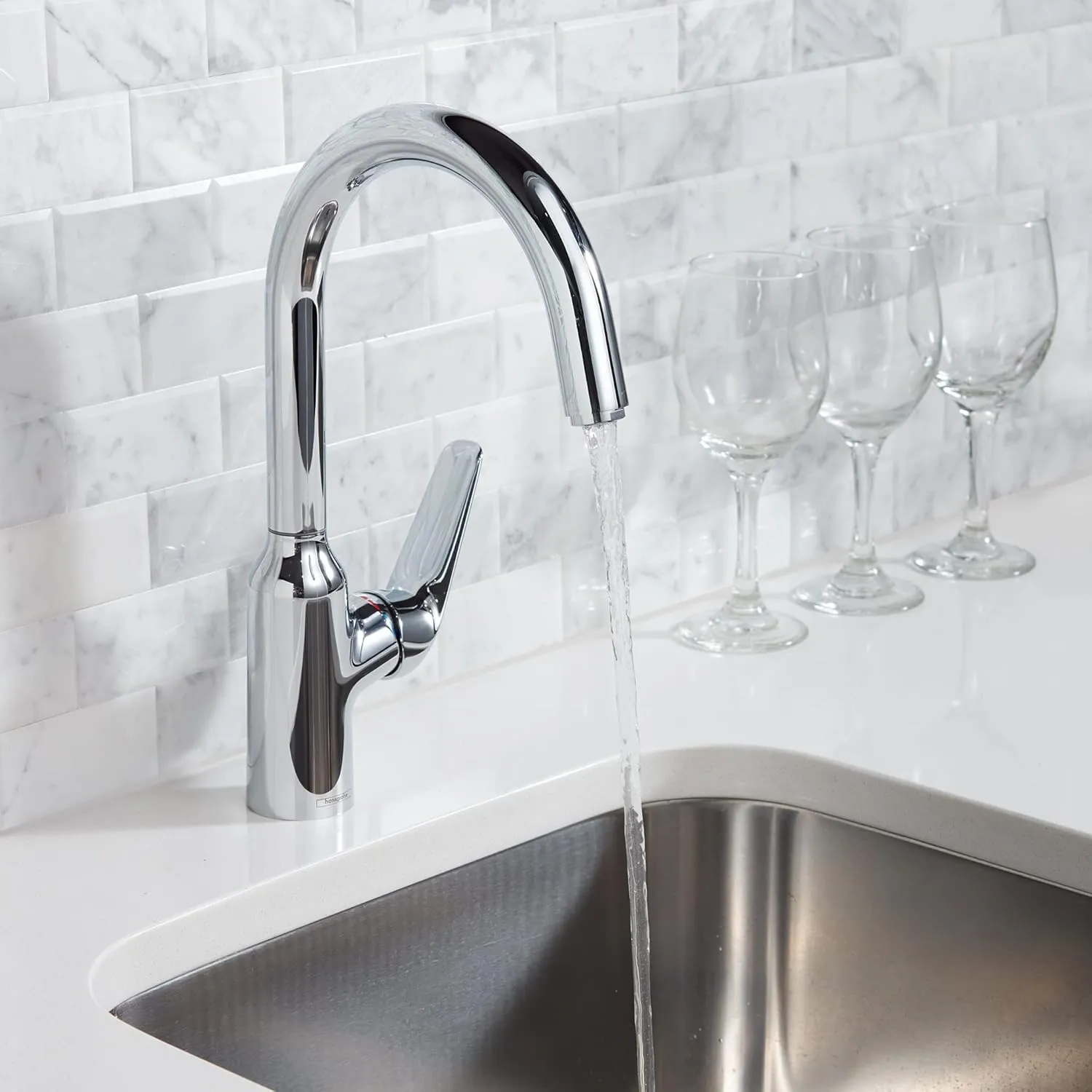 hansgrohe Focus N 14-inch Tall 1-Handle Bar Faucet in Chrome, 71802001