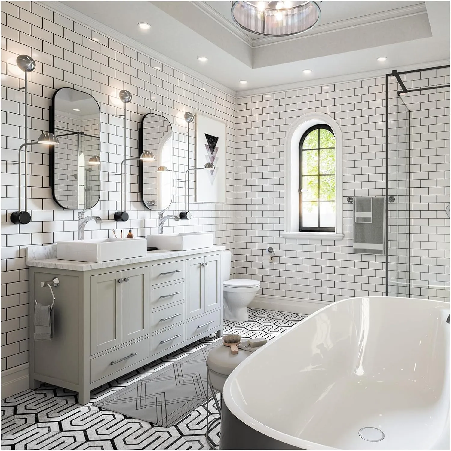 hansgrohe Locarno Transitional Ribbon Spray 1-Handle 1 14-inch Tall Bathroom Sink Faucet in Polished Nickel, 04811830