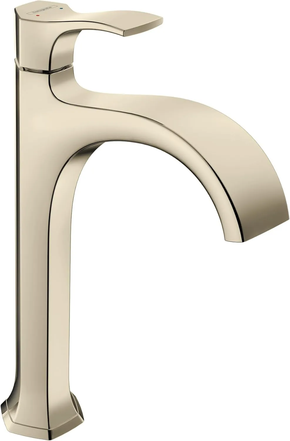 hansgrohe Locarno Transitional Ribbon Spray 1-Handle 1 14-inch Tall Bathroom Sink Faucet in Polished Nickel, 04811830