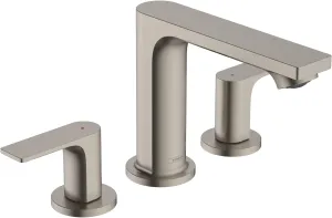 Hansgrohe Rebris E Contemporary 2-Handle 3-Hole 5-inch Tall Bathroom Sink Faucet in Brushed Nickel, 72532821