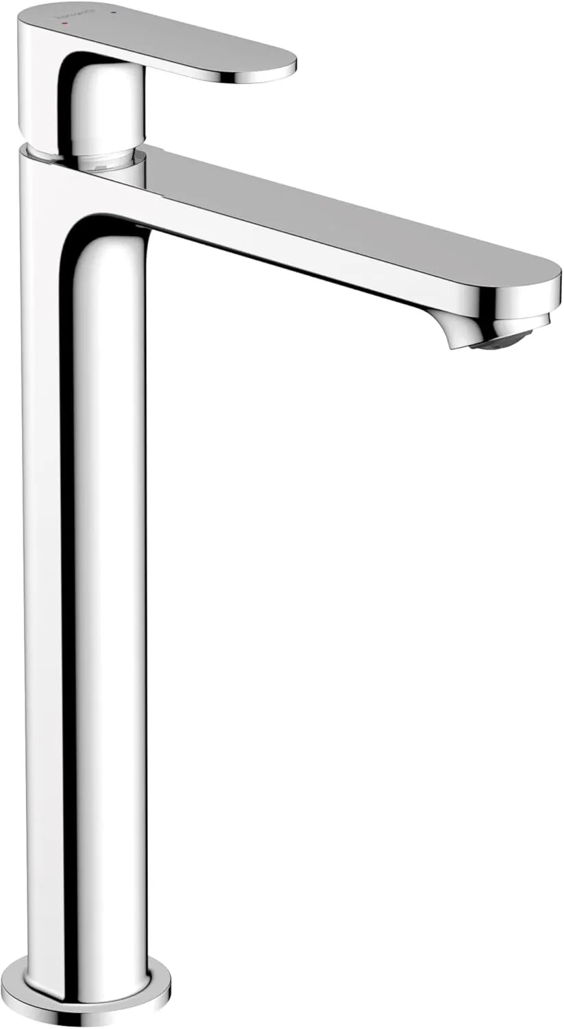 Hansgrohe Rebris S Contemporary 1-Handle 1-Hole 12-inch Tall Bathroom Sink Faucet in Chrome, 72524001