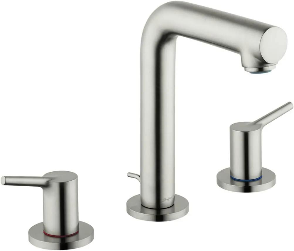 hansgrohe Talis S Modern Premium Easy Clean 2-Handle 3 7-inch Tall Bathroom Sink Faucet in Brushed Nickel, 72130821