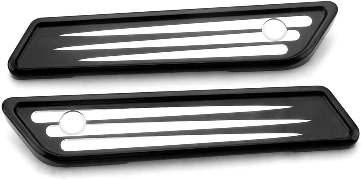 Harley Touring Road King Street Glide Saddlebag Hinge & Latch Covers 2014-2023 (Black Latch)