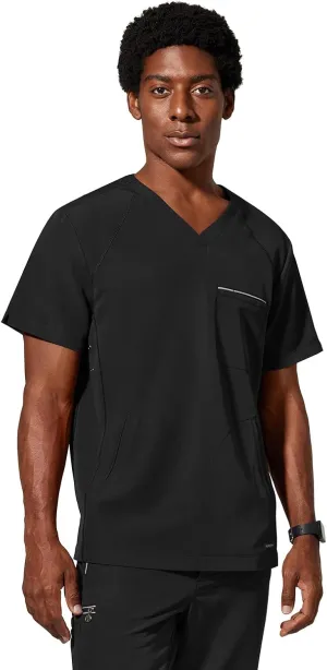 Healing Hands Men's Scrub Top Steven Top with 3 Pockets, Moisture Wicking, 360° Stretch & Recycled Fibers - 2382