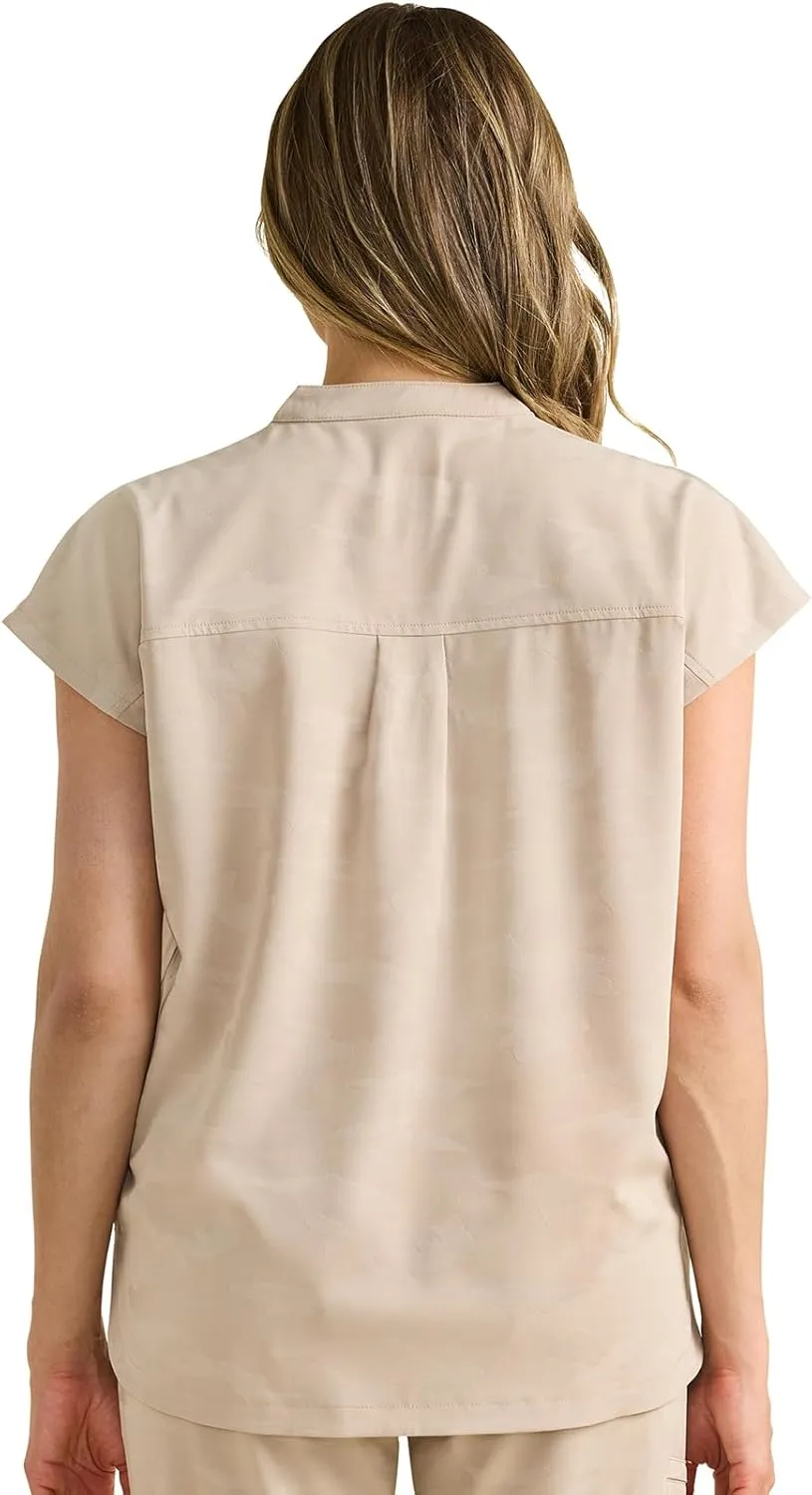 Healing Hands Scrub Top for Women Modern Fit Tee with 2 Pockets, Moisture Wicking, 360° Stretch and Quick Dry Fabric 2352