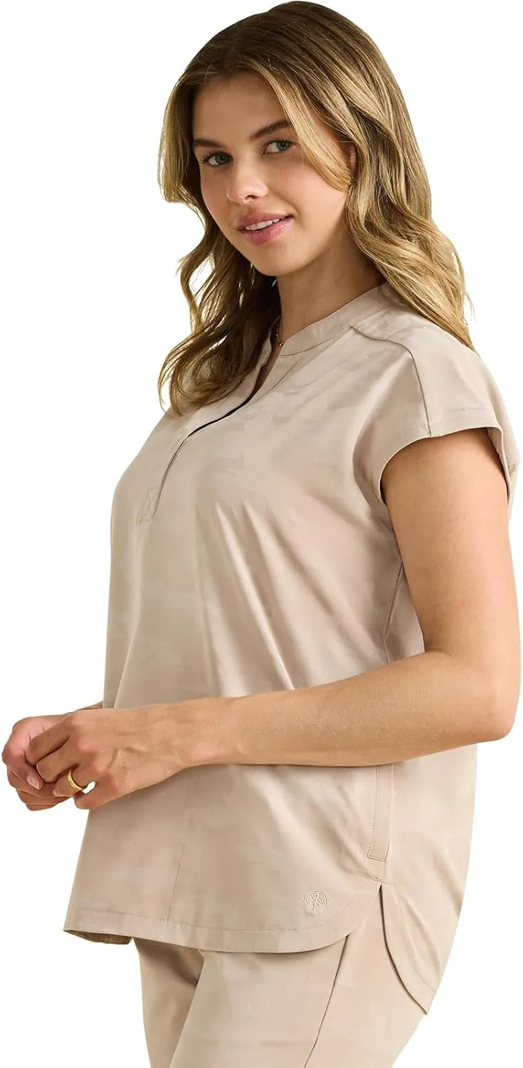 Healing Hands Scrub Top for Women Modern Fit Tee with 2 Pockets, Moisture Wicking, 360° Stretch and Quick Dry Fabric 2352