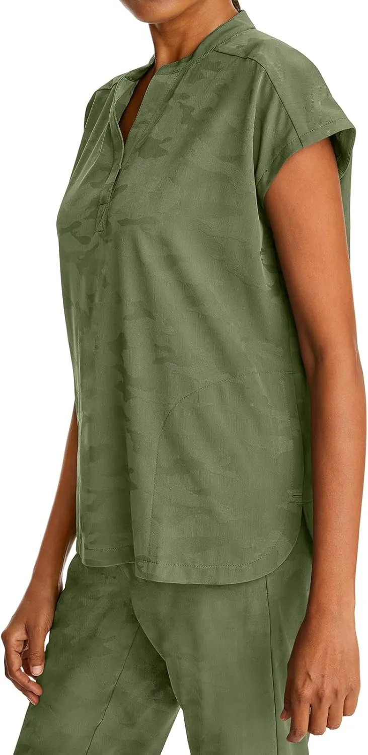 Healing Hands Scrub Top for Women Modern Fit Tee with 2 Pockets, Moisture Wicking, 360° Stretch and Quick Dry Fabric 2352