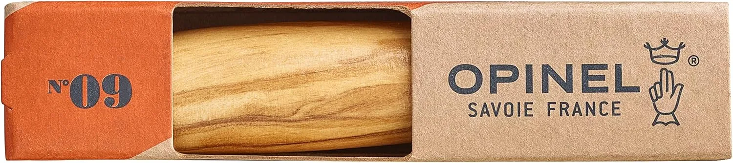 Herbertz Messer Solingen Opinel Pocket Knife No. 09 with Olive Wood Handle and 12C27 Steel