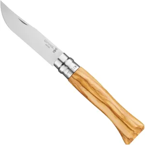 Herbertz Messer Solingen Opinel Pocket Knife No. 09 with Olive Wood Handle and 12C27 Steel