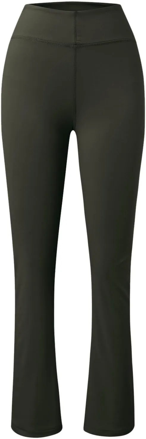 HGps8w Stretch Flare Yoga Pants for Women Bell Bottom Leggings High Waisted Buttery Soft Bootcut Running Sports Sweatpants