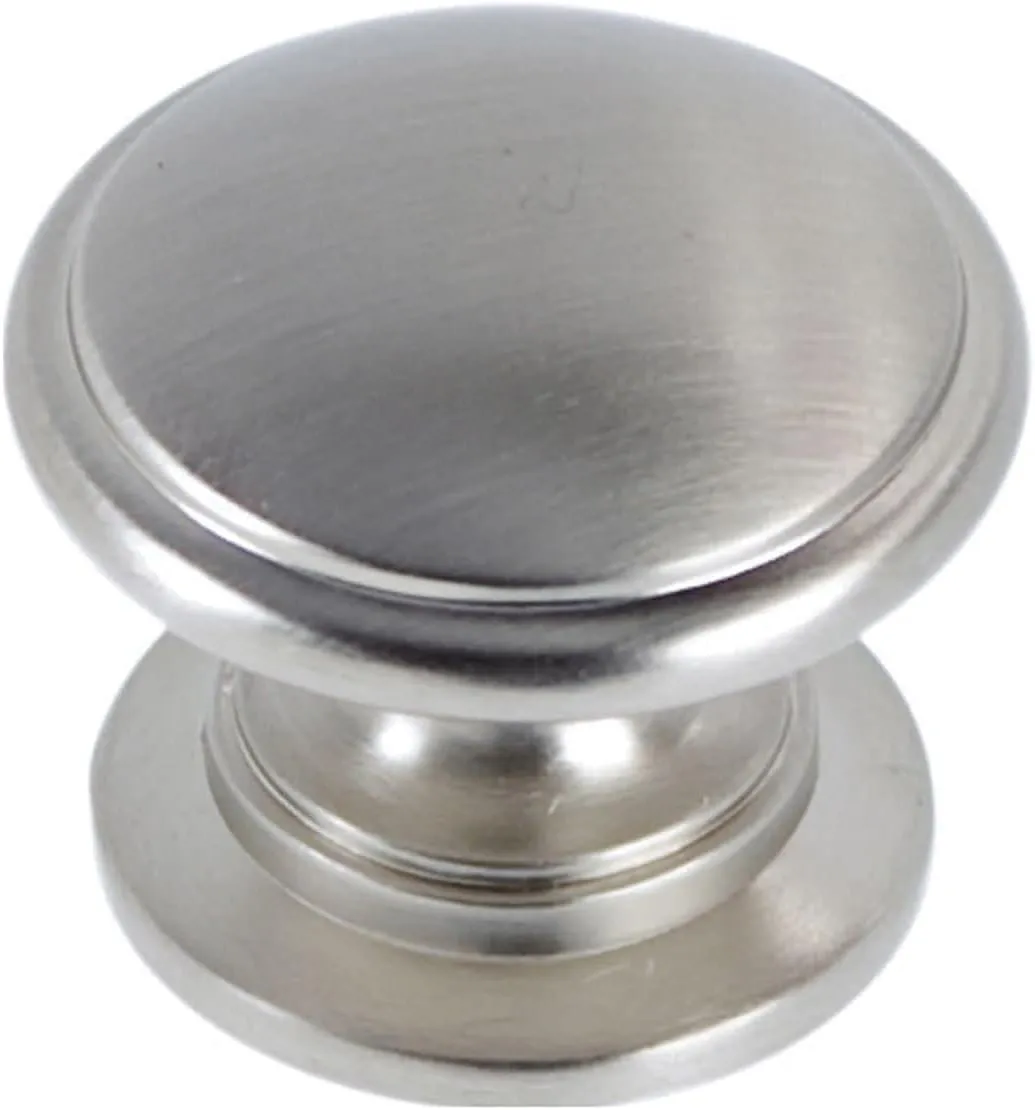 Hickory Hardware 10 Pack Solid Core Kitchen Cabinet Knobs, Luxury Cabinet and Dresser Knobs, Handle Pulls for Doors & Drawers, 1-1/4 Inch, Stainless Steel, Williamsburg Collection