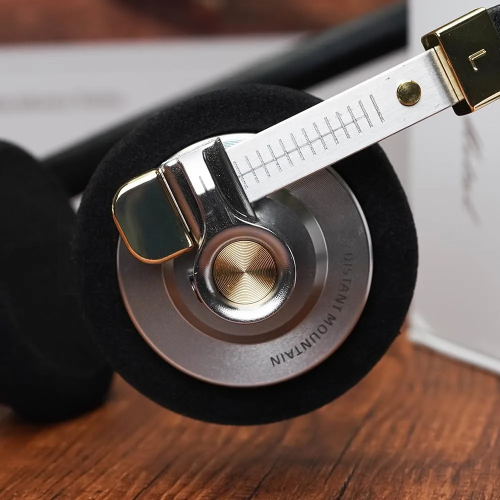 HiFiGo ROSESELSA Distant Mountain 40mm Diaphragm Driver Headphone, Lightweight Retro Over-Ear Headphones with Sponge Earpads and MMCX Connectors (Black, with RZ220M)