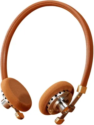 HiFiGo ROSESELSA Distant Mountain 40mm Diaphragm Driver Headphone, Lightweight Retro Over-Ear Headphones with Sponge Earpads and MMCX Connectors (Brown, with RZ220M)