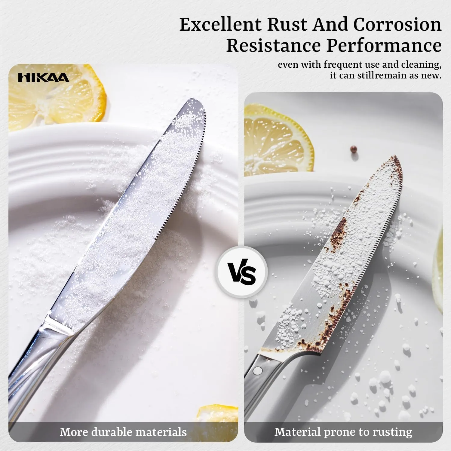 HIKAA Fibonacci 40PCS Flatware Set, Heavy Duty Silverware Set Stainless Steel Flatware Set, Service for 8, Mirror Polished Cutlery Set