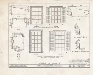 Historic Pictoric : Blueprint HABS NJ,8-MANT,1- (Sheet 22 of 23) - Thomas Carpenter House, Main & Martel Streets, Mantua, Gloucester County, NJ 14in x 11in