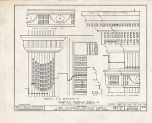 Historic Pictoric : Blueprint HABS NJ,8-MANT.V,1- (Sheet 10 of 17) - Archibald Moffett House, Mantua, Gloucester County, NJ 14in x 11in