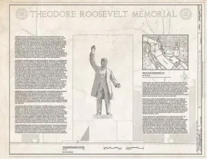 Historic Pictoric : Blueprint Title Sheet - Theodore Roosevelt Island, Potomac River, Washington, District of Columbia, DC 20in x 16in