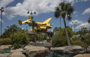 Historic Pictoric Photo - Crashing Plane (not Really!) at MayDay Golf, a Miniature Golf Amusement site in North Myrtle Beach, South Carolina- Fine Art Photo Reporduction 12in x 08in