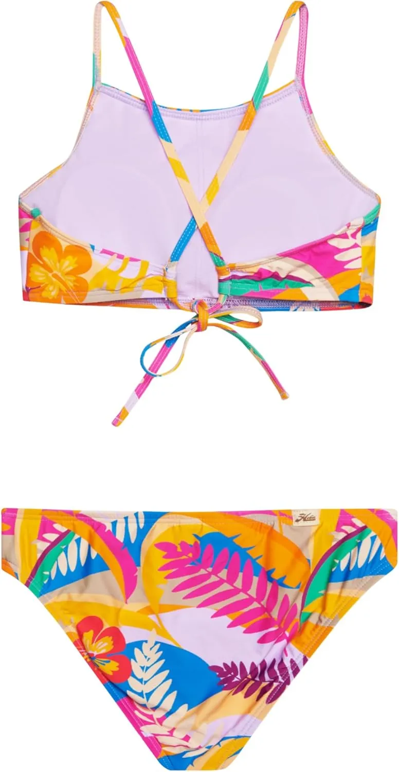 Hobie Girls High Neck Bikini Top and Hipster Bottom Swimsuit Set