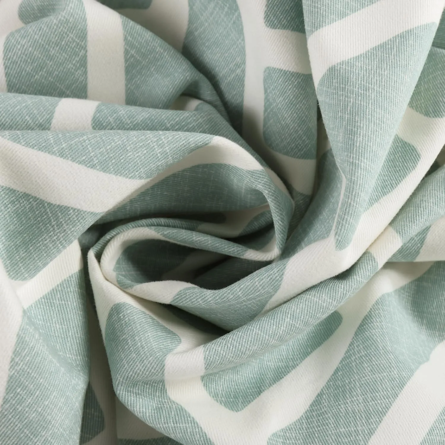 HPD Half Price Drapes Modern Geometric Printed Curtains Luxury Cotton Curtains 84 Inches Long (1 Panel) Room Darkening Curtains for Bedroom & Living Room, 50W x 84L, Crosshatch Geometrical Aqua