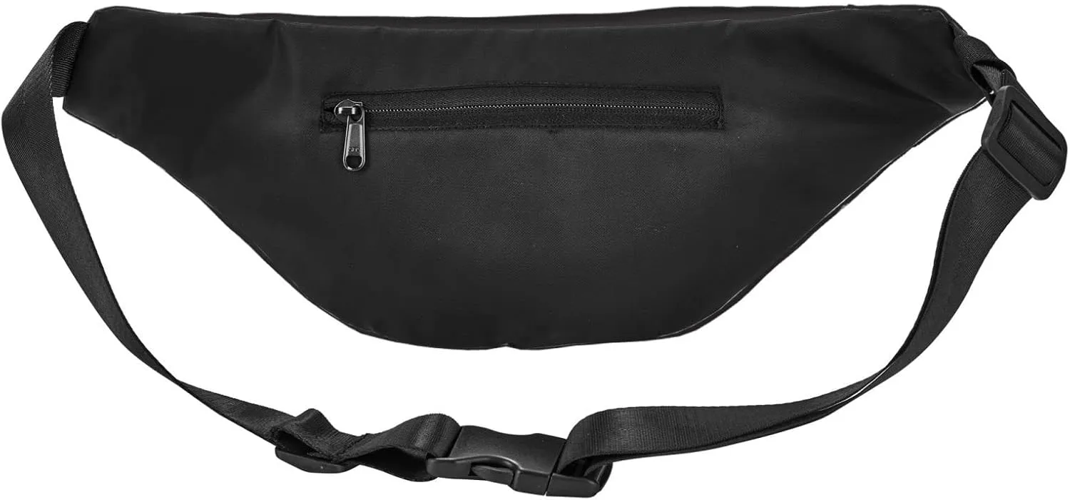 Human Skull Large Crossbody Fanny Pack Belt Bag With 3 Zipper Pockets, Gifts For Sports Festival Workout Traveling Running Casual Hands Free Waist Pack Wallets Phone Bag