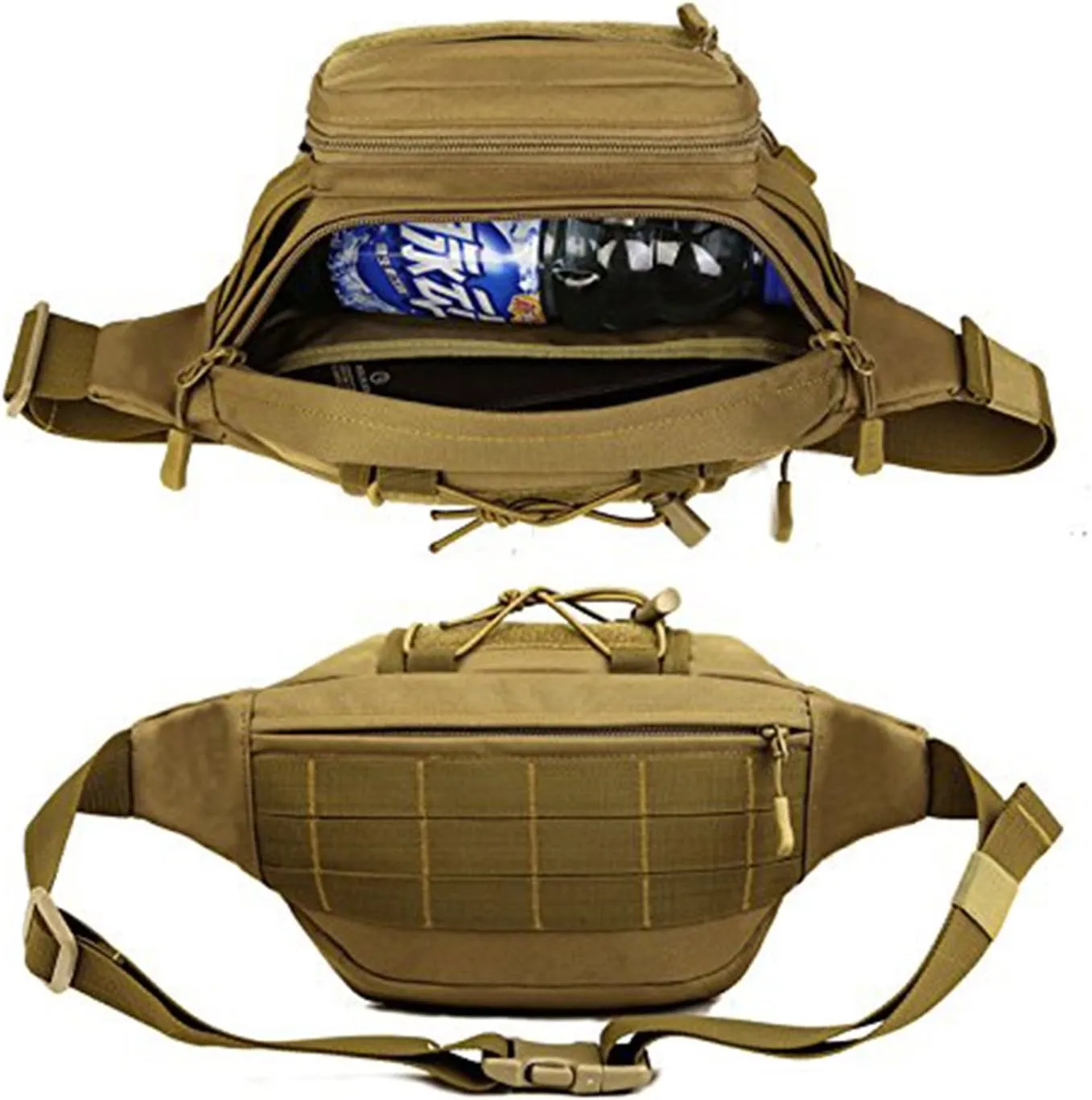 Huntvp Military Fanny Pack Tactical Waist Bag Pack Water-resistant Hip Belt Bag Pouch for Hiking Climbing Bumbag