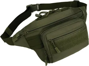 Huntvp Military Fanny Pack Tactical Waist Bag Pack Water-resistant Hip Belt Bag Pouch for Hiking Climbing Bumbag