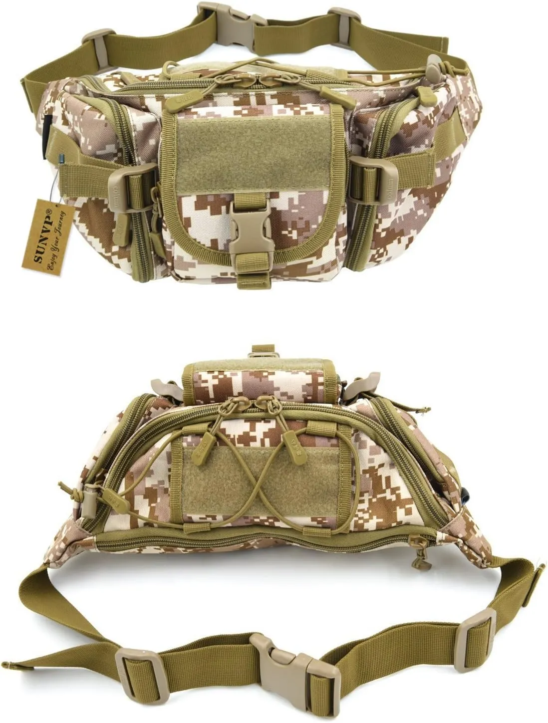 Huntvp Tactical Waist Pack Bag Military Fanny Packs WR Hip Belt Bag Pouch for Hiking Climbing Outdoor Bumbag
