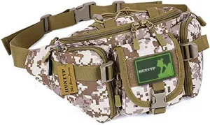 Huntvp Tactical Waist Pack Bag Military Fanny Packs WR Hip Belt Bag Pouch for Hiking Climbing Outdoor Bumbag