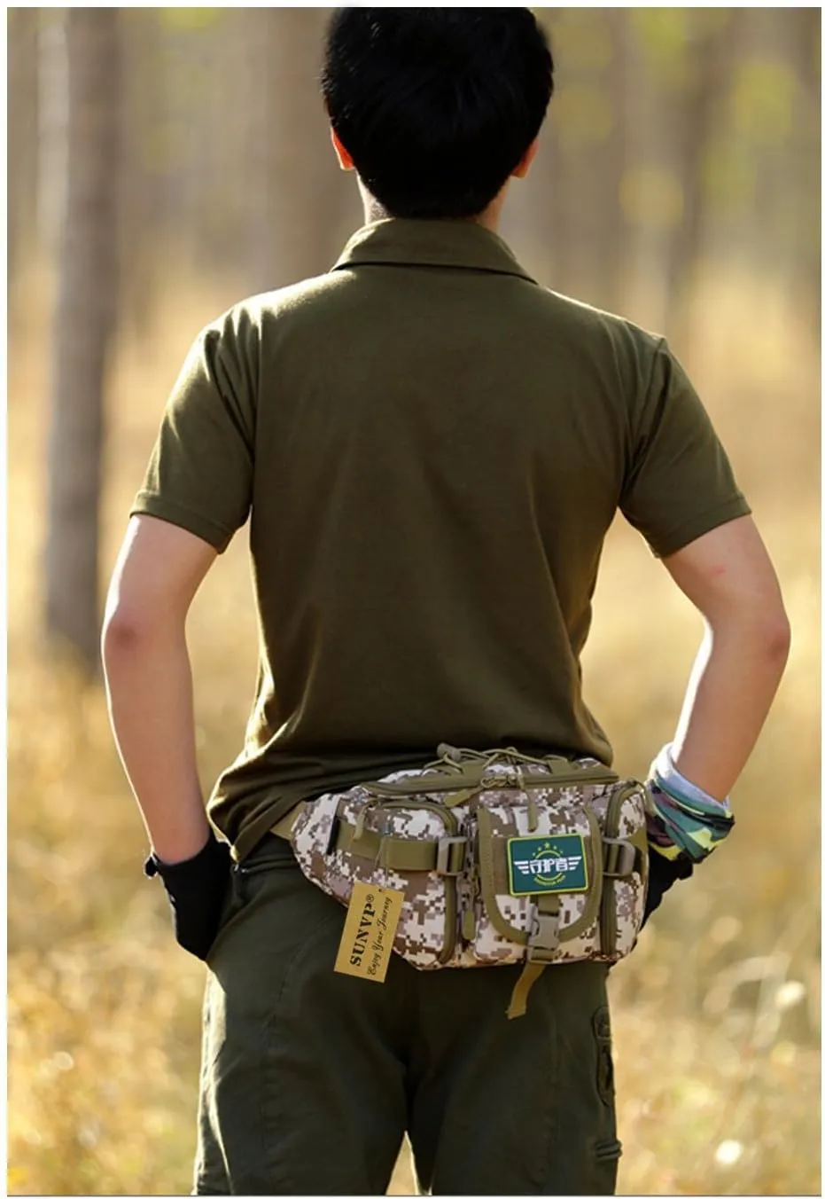 Huntvp Tactical Waist Pack Bag Military Fanny Packs WR Hip Belt Bag Pouch for Hiking Climbing Outdoor Bumbag