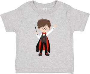 inktastic Magician Boy, Brown Hair, Magic Trick, Wand Toddler T-Shirt