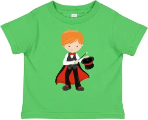 inktastic Magician Boy, Orange Hair, Magic Wand, Hat Toddler T-Shirt