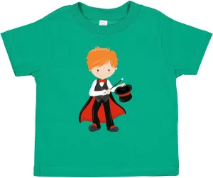 inktastic Magician Boy, Orange Hair, Magic Wand, Hat Toddler T-Shirt