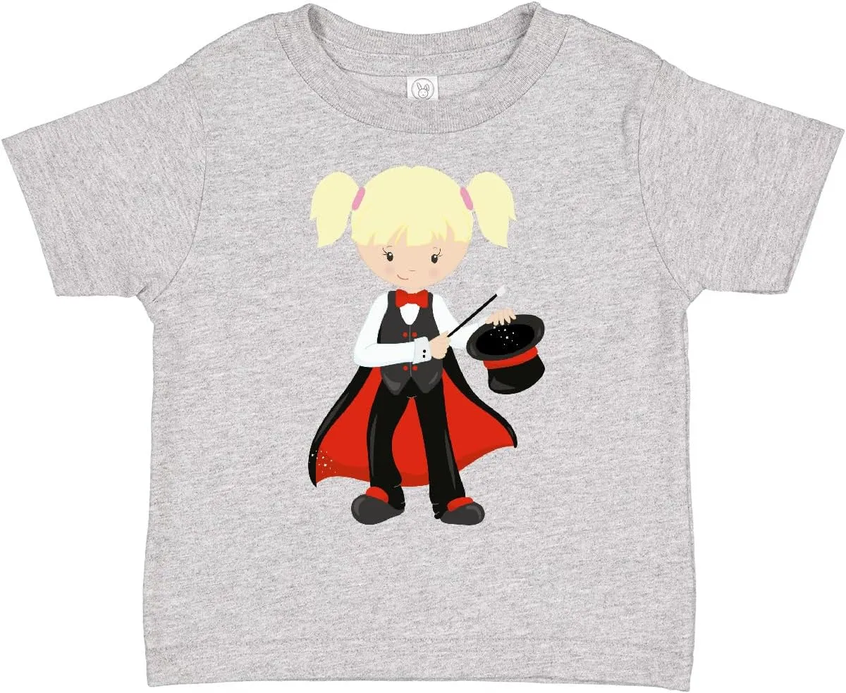 inktastic Magician Girl, Blonde Hair, Magic Wand, Hat Toddler T-Shirt
