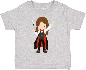 inktastic Magician Girl, Brown Hair, Magic Trick, Wand Toddler T-Shirt