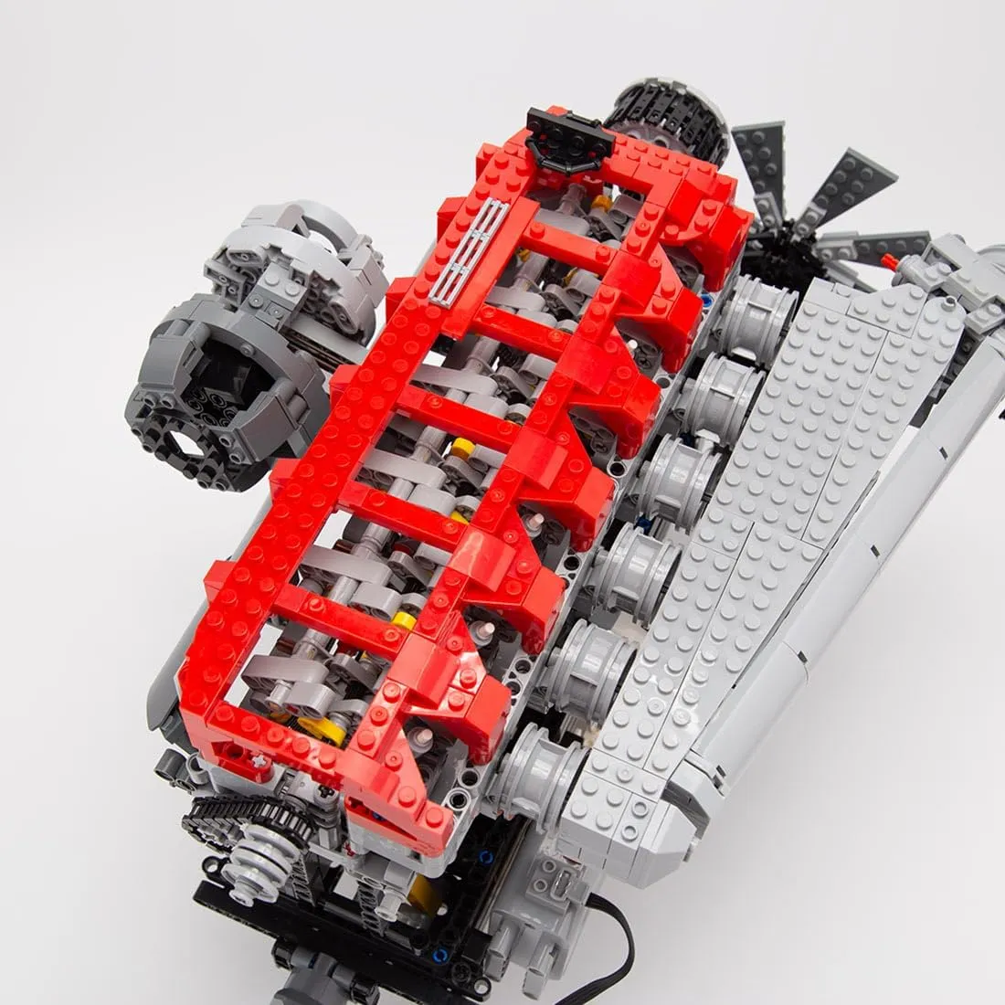 Inline 6-Cylinder SOHC Turbocharged Engine Building Blocks and Construction Toy, Collectible Technology-Themed Model to Build and Display, Great Gift for Birthdays, Christmas (2013 PCS)