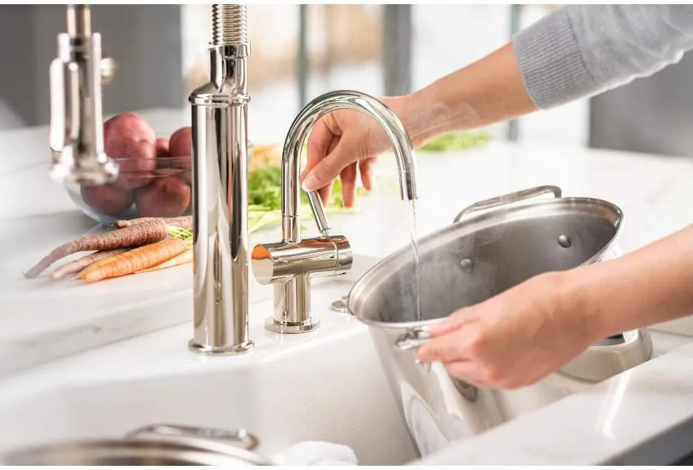 InSinkErator F-H3300PN Indulge Modern Hot Water Dispenser Faucet, Polished Nickel