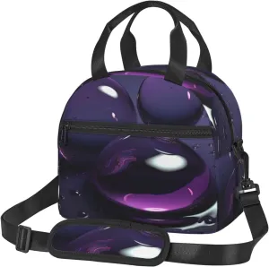 Insulated Lunch Bag Lunch Box for Men Women Water Droplets Lunchbox Lunch Tote Bag for Picnic Working