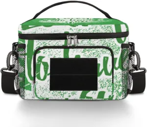 Insulated Lunch Bags for Women,With Side Pockets And Shoulder Strap,Durable Lunch Tote Bag for Women Work,Picnic,Pink-St. Patrick's Day Quote Lucky to Have You