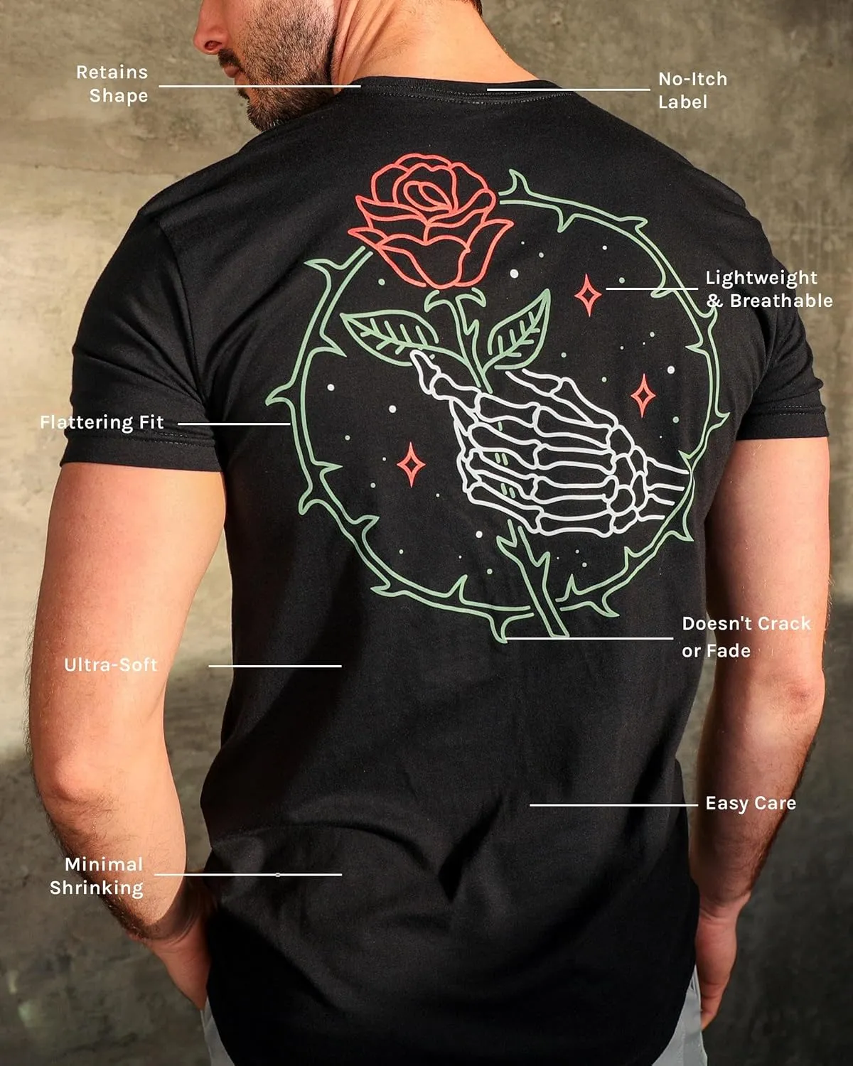 INTO THE AM Men's Graphic Tees S - 4XL Cool Lightweight Fitted Printed Design T-Shirts Nature