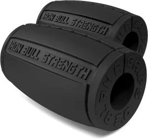 Iron Bull Strength Alpha Grips 3.0 - Extreme Arm Blaster - Best Dumbbell and Barbell Thick Bar Adapter